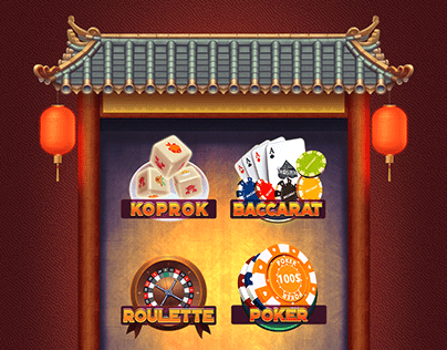 Casino game icon set