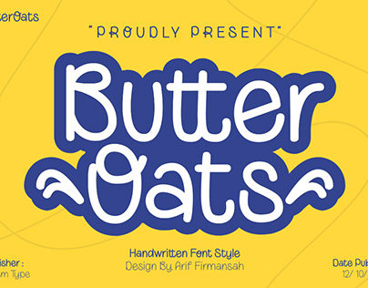 Butter Oats, Handwritten Style Font