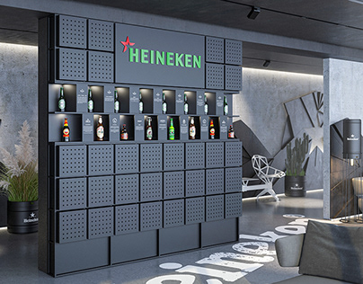 Heineken HQ Serbia display shelf