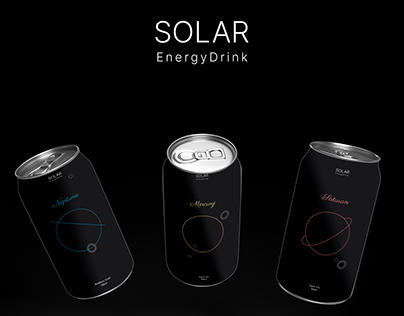 Solar Energy drink Can mockups