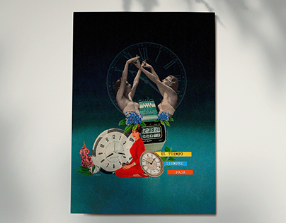 "Tiempo" Afiche - Collage Digital