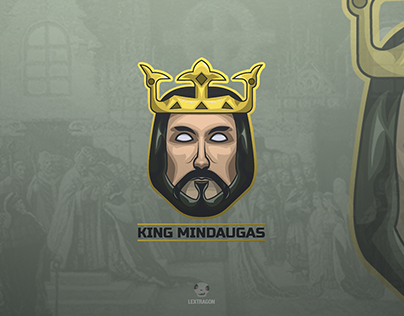 King Mindaugas mascot logo