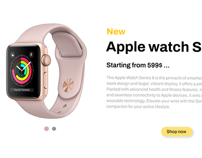 Apple Watch Hovering UI Landing Page