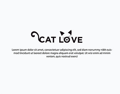 A modern and unique cat logo design
