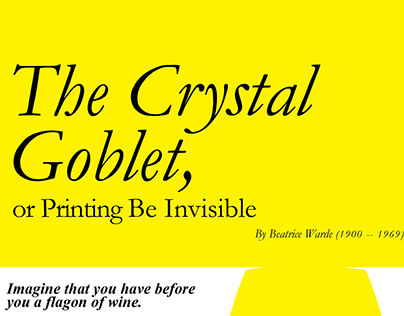 THE CRYSTAL GOBLET (article copy fitting)