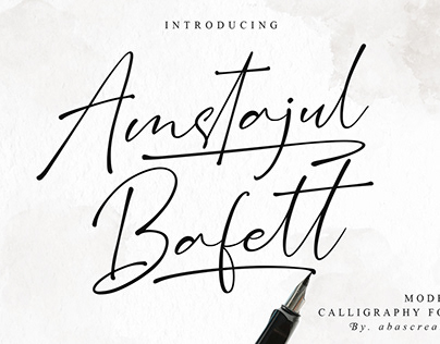Free Amstajul Bufett | Free Calligraphy Font