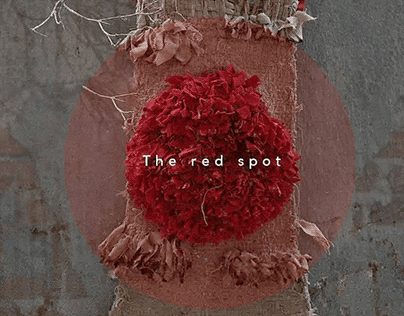 The red spot- textile art- upcycled project
