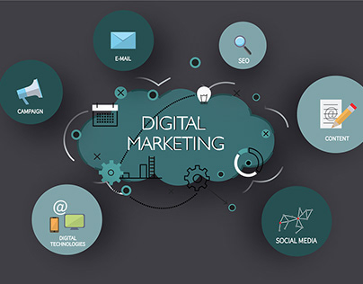 digital marketing, infographics , illustration,
