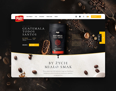 Sido - website for Polish coffee maker.