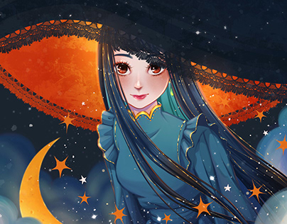 Witch in the Starry Sky