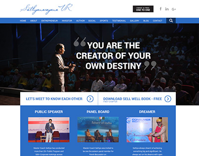 Personal Website for Master Coach Sathya, Banglore