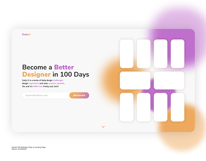 DailyUI 100 Redesign Landing Page