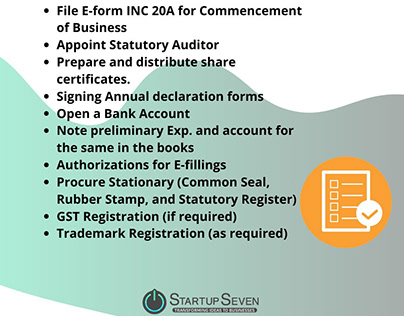 Mandatory Compliance Post Company registration