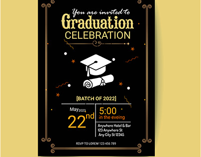 Graduation Celebration invitation card