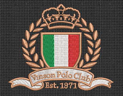 Vinson Polo Club Embroidery logo.
