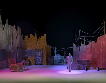 Egyptian top roof set design for a local play