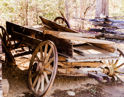 Aged and Broken Farm Wagon
