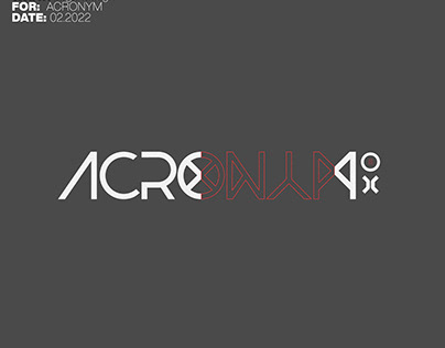 Acronym logo concept