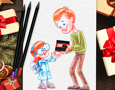 Faber Castell - Illustrations for Christmas Card