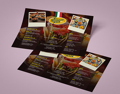 horizontal restaurant flyer
