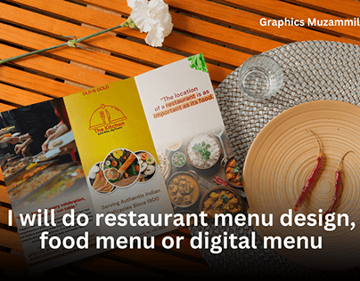 I will do restaurant menu design, food menu