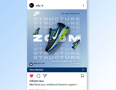 Nike Zoom Structure Instagram advertising post design