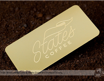 Matte Brass Finish Membership Card