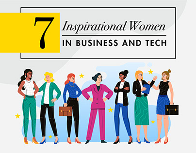 7 inspirational women: Infographic design