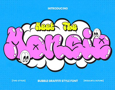 Monsie - Free Graffiti Bubble Font