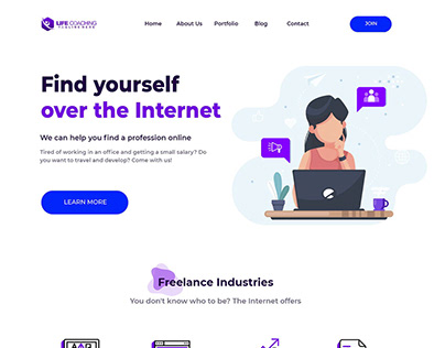 Landing page by remote work