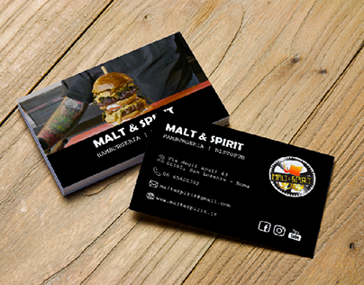 Malt & Spirit business card