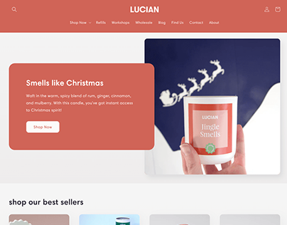 Website Design for Lucian Candles
