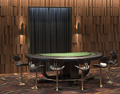 Casino poker table zone game asset