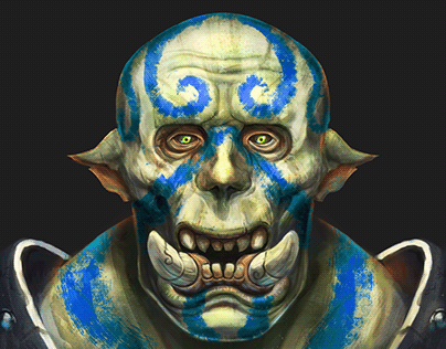 Durgat, Barbarian Orc with warpaints
