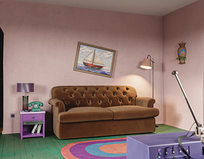 The Simpsons TV Room - 3D