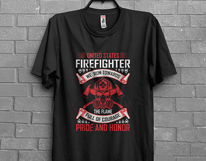 United states firefighter T shirt design