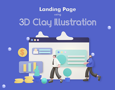 3D Illustration landing page