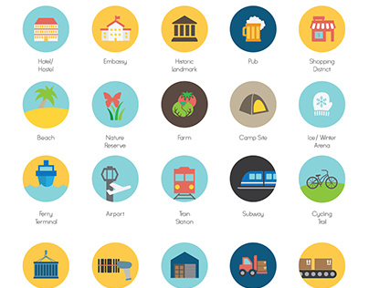 Transport & Places' Icons