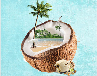 ,,Coconut Island'' collage