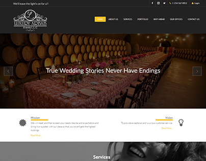 Luxury Arbab Events - Website Design