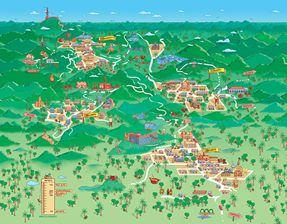 Destino Serra - mapa ilustrado/ illustrated map