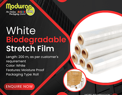 White Biodegradable Stretch Film
