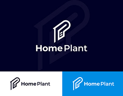 Home Plant, (Home + Letter P) Logo Design Concept