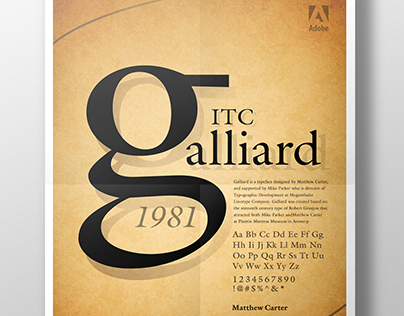 ITC Galliard Typeface