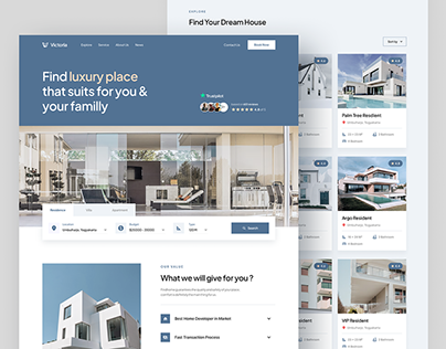 Real Estate Landing Page Website | UI Design