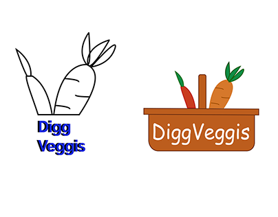 Digg Veggis logo design