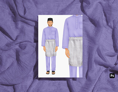 Baju Melayu Cekak Musang | Illustration