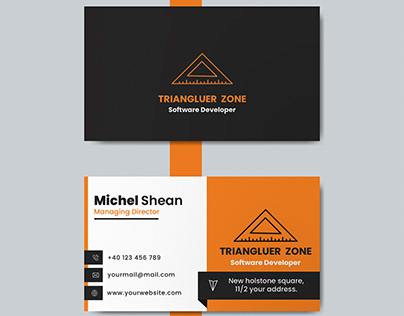 Triangular zone Business Card Template