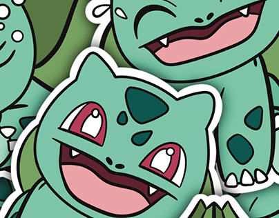 Stickers and Pin's Bulbasaur - Bulbizarre