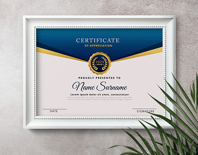 Certificate of Appreciation Template design